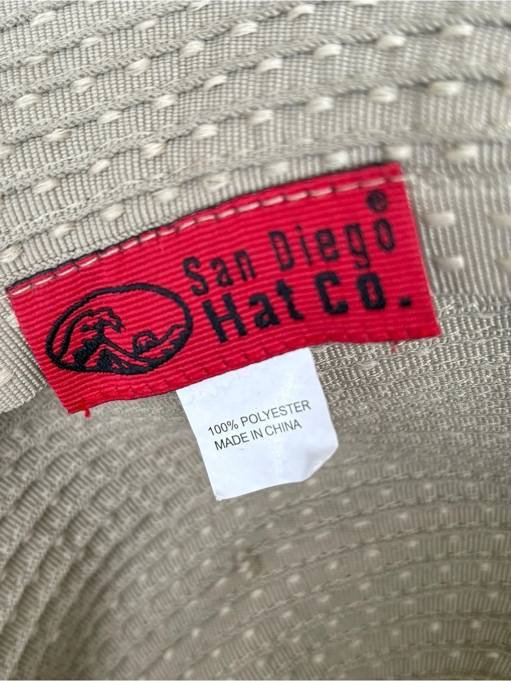 NWOT San Diego Hat Company Tan  Sun Hat with Decorative Band